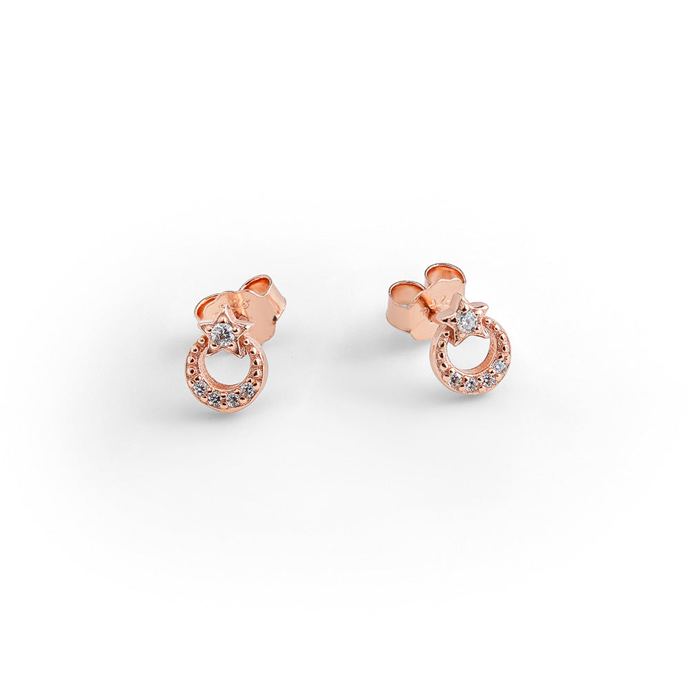 Moon and star studs