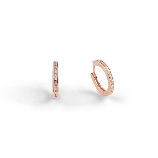 Classic Baguette mini hoops