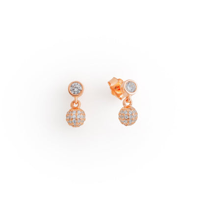 Disco ball mini drop earrings