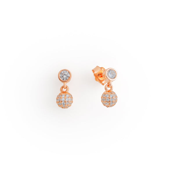 Disco ball mini drop earrings