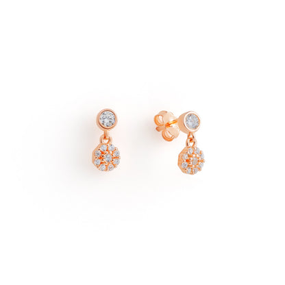 Floral mini drop earrings