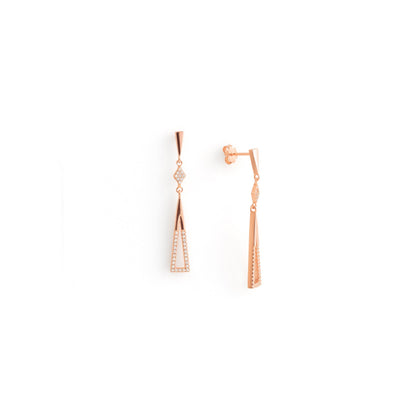 Triangle dangle earrings