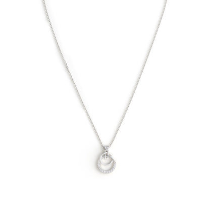 Double Ring Pendant Necklace