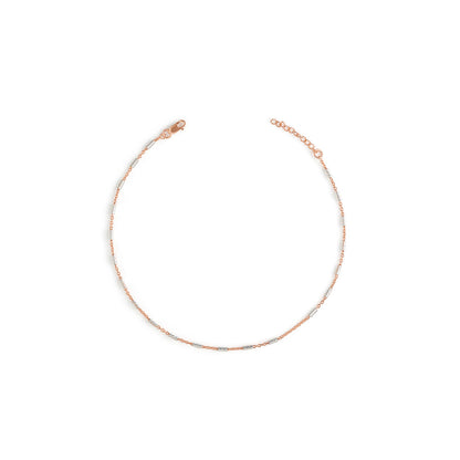 Twisted Tube Dual tone Anklet