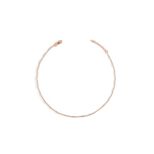 Twisted Tube Dual tone Anklet