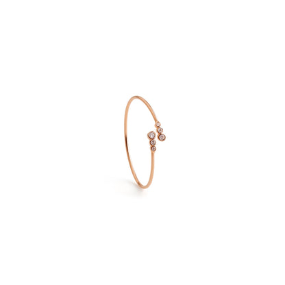 Three Stone Front Open Cuff