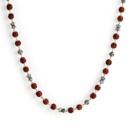 Rudraksh with Damaru Necklace