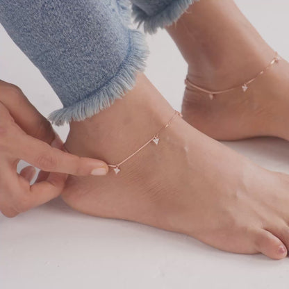 Triangle Drop Anklet